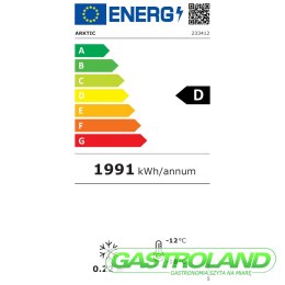 Witryna zamrażarka szklane drzwiczki 3 półki do -18C LED 90L