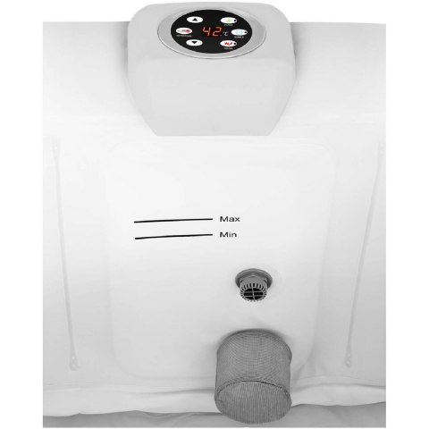 Jacuzzi ogrodowe dmuchane z masażem 6 osobowe 42C 900 l czarne Jacuzzi ogrodowe dmuchane z masażem 6 osobowe 42C 900 l czarne