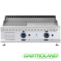 Grill gazowy podwójny gładki ryflowany na gaz ziemny 0.02 bar 74.5 x 40 cm 2 x 3100 W