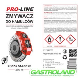 Zmywacz środek do czyszczenia hamulców i układów hamulcowych PRO-LINE spray 500 ml