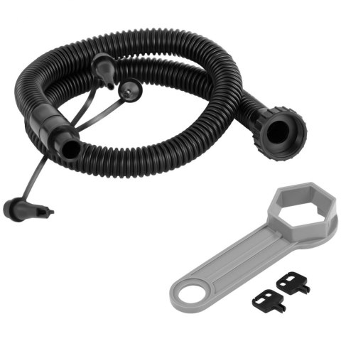 Jacuzzi ogrodowe dmuchane z masażem 4 osobowe 42C 600 l czarno-białe Jacuzzi ogrodowe dmuchane z masażem 4 osobowe 42C 600 l czarno-białe