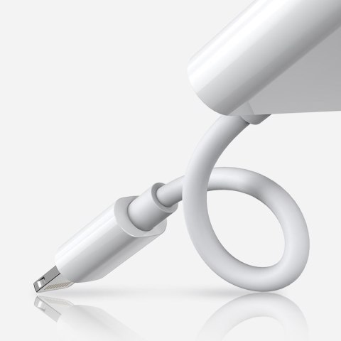 Adapter przejściówka rozdzielacz słuchawkowy iPhone Lightning - Lightning 3.5mm mini jack biały Adapter przejściówka rozdzielacz słuchawkowy iPhone Lightning - Lightning 3.5mm mini jack biały