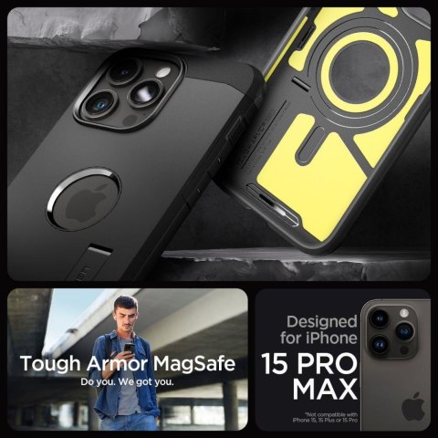 Etui Tough Armor MagSafe na iPhone 15 Pro Max czarne Etui Tough Armor MagSafe na iPhone 15 Pro Max czarne