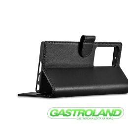 Etui skórzany pokrowiec portfel do Samsung Galaxy S23 Ultra Wallet Case czarne