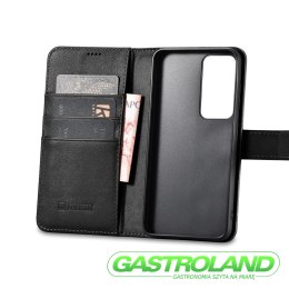 Etui skórzany pokrowiec portfel do Samsung Galaxy S23+ Wallet Case czarne