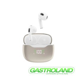 Słuchawki bezprzewodowe Bluetooth 5.1 TWS U15N LED białe