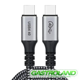 Kabel przewód USB-C 240W 8K 60Hz 1.2m czarny