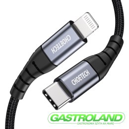 Kabel przewód do iPhone USB-C - Lightning MFi 480Mb/s 3A 3m czarny
