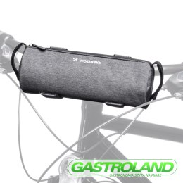 Torba rowerowa termiczna na bidon butelkę mocowana do ramy lub kierownicy 0.7L szara