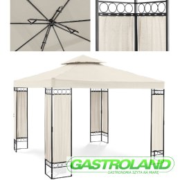 Pawilon ogrodowy altana namiot składany 3 x 3 x 2.6 m kremowy