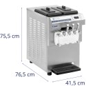 Maszyna automat do lodów włoskich 1350 W 16 l/h - 3 smaki Maszyna automat do lodów włoskich 1350 W 16 l/h - 3 smaki