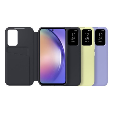 Etui pokrowiec z klapką okienkiem portfel na kartę Galaxy A54 5G Smart View Wallet czarne Etui pokrowiec z klapką okienkiem portfel na kartę Galaxy A54 5G Smart View Wallet czarne