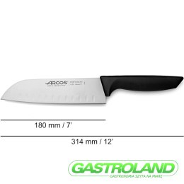 Nóż Santoku ze szlifem kulowym NIZA dł. 180/314 mm