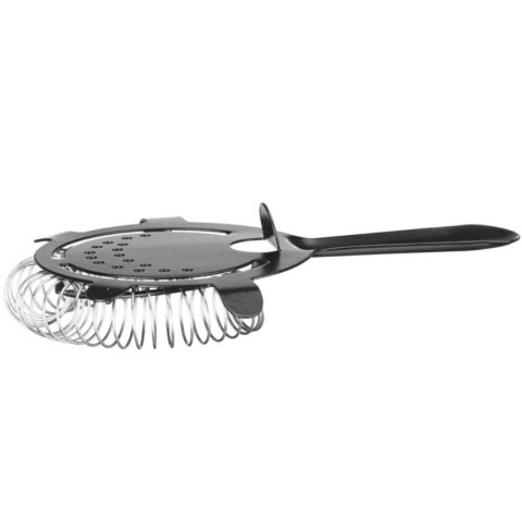 Zestaw barmański w tubie shaker jigger sitko muddler łyżka - czarny Zestaw barmański w tubie shaker jigger sitko muddler łyżka - czarny