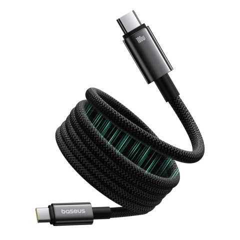 Kabel przewód Tungsten Gold z organizerem magnetycznym USB-C 100W 1m - czarny Kabel przewód Tungsten Gold z organizerem magnetycznym USB-C 100W 1m - czarny