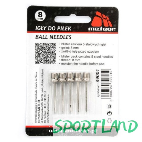 Igły do piłek Meteor 8mm 39001 N/A Igły do piłek Meteor 8mm 39001 N/A