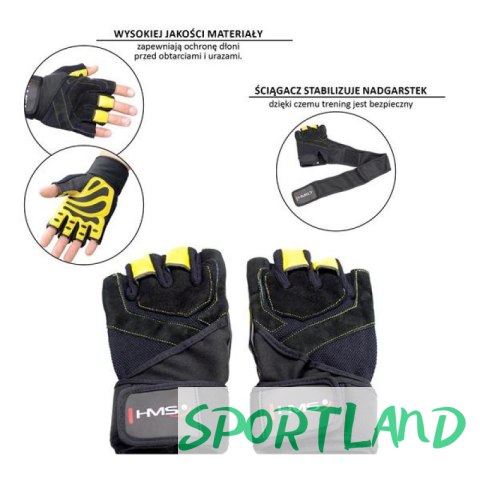 Rękawice na siłownię Black/Yellow HMS RST01 r.M N/A Rękawice na siłownię Black/Yellow HMS RST01 r.M N/A