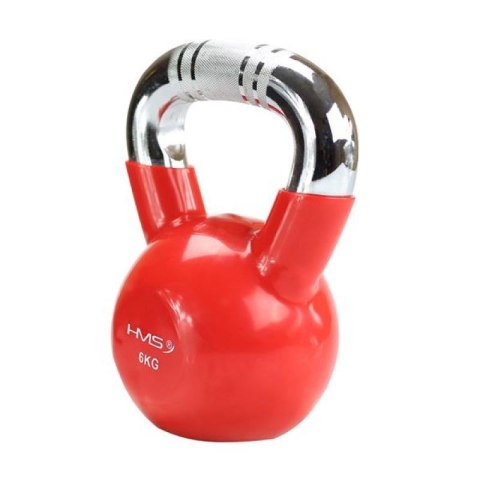 Kettlebell żeliwny uchwyt chrom radełkowany HMS KTC06 RED N/A Kettlebell żeliwny uchwyt chrom radełkowany HMS KTC06 RED N/A