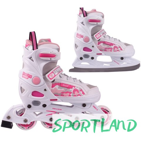 Łyżworolki Mico Princes 2w1 PW-126B-8 40-43 Łyżworolki Mico Princes 2w1 PW-126B-8 40-43