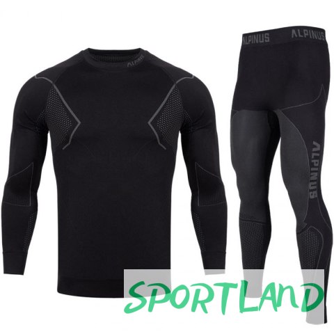 Bielizna termoaktywna Alpinus Active Base Layer Set czarno-szara M GT43257 L Bielizna termoaktywna Alpinus Active Base Layer Set czarno-szara M GT43257 L