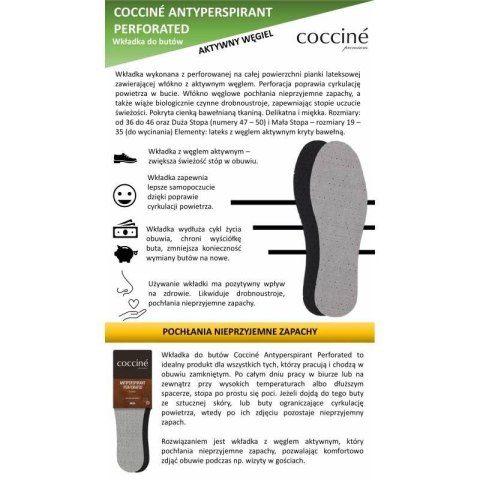 Wkładki do butów Coccine Antiperspirant Perforated DA0213 39 Wkładki do butów Coccine Antiperspirant Perforated DA0213 39