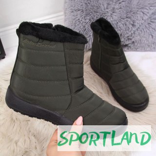 Śniegowce wodoodporne na zamek NEWS W EVE181D khaki 40