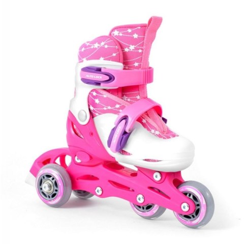 Zestaw SMJ Sport Combo Pink LED: 2w1 wrotko-rolki HS-TNK-000009549 26-29