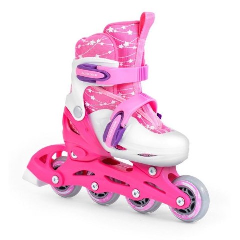 Zestaw SMJ Sport Combo Pink LED: 2w1 wrotko-rolki HS-TNK-000009549 26-29