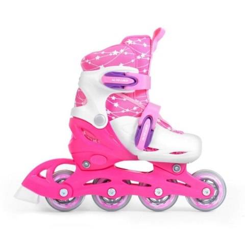 Zestaw SMJ Sport Combo Pink LED: 2w1 wrotko-rolki HS-TNK-000009549 26-29