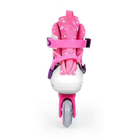 Zestaw SMJ Sport Combo Pink LED: 2w1 wrotko-rolki HS-TNK-000009549 26-29