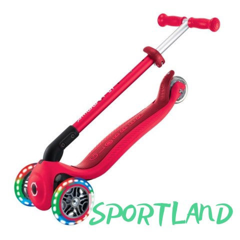 Hulajnoga 3-kołowa Globber Primo Foldable Lights 432-102-2 New Red N/A