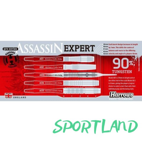 Rzutki Harrows Assassin Expert 90% Softip HS-TNK-000013220 AX1 Rzutki Harrows Assassin Expert 90% Softip HS-TNK-000013220 AX1