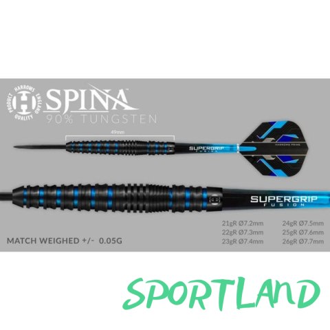 Rzutki Harrows Spina Black 90% Steeltip HS-TNK-000013750 26 gR Rzutki Harrows Spina Black 90% Steeltip HS-TNK-000013750 26 gR