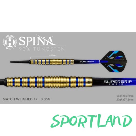 Rzutki Harrows Spina Gold 90% Softip HS-TNK-000013752 20 gR Rzutki Harrows Spina Gold 90% Softip HS-TNK-000013752 20 gR
