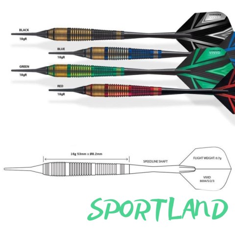 Rzutki Harrows Vivid Softip HS-TNK-000013783 18 gR Rzutki Harrows Vivid Softip HS-TNK-000013783 18 gR