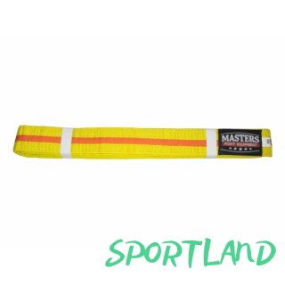 Pas do kimona MASTERS żółty z pomarańczową lamówką 06224-280040704 300 cm