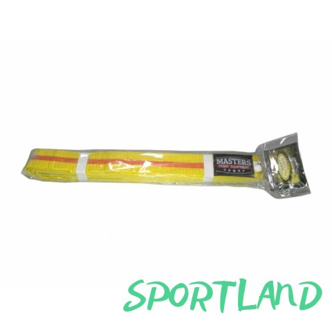 Pas do kimona MASTERS żółty z pomarańczową lamówką 06224-280040704 300 cm Pas do kimona MASTERS żółty z pomarańczową lamówką 06224-280040704 300 cm
