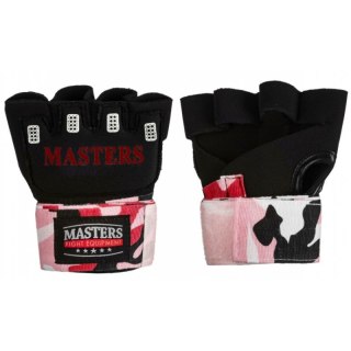 Bandaże bokserskie MASTERS CAMOUFLAGE BBŻ-MFE-CAMO 13082-C03S/M różowy+L/XL
