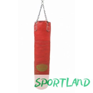 Worek bokserski skórzany 150/35 cm pusty WWS-STAR czerwony