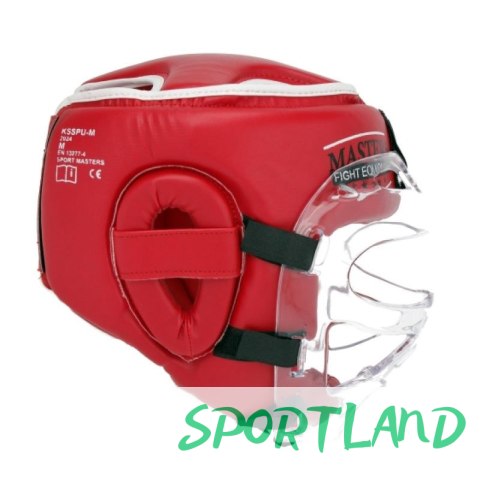 Kask bokserski Masters z maską KSSPU-M (WAKO APPROVED) 02119891-M02 czerwony+S Kask bokserski Masters z maską KSSPU-M (WAKO APPROVED) 02119891-M02 czerwony+S