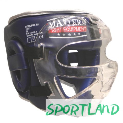 Kask bokserski Masters z maską KSSPU-M (WAKO APPROVED) 02119891-M02 niebieski+S Kask bokserski Masters z maską KSSPU-M (WAKO APPROVED) 02119891-M02 niebieski+S