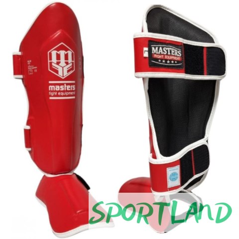 Nagolenniki Masters NS-30 (WAKO APPROVED) 1115111-M02 czerwony+M Nagolenniki Masters NS-30 (WAKO APPROVED) 1115111-M02 czerwony+M