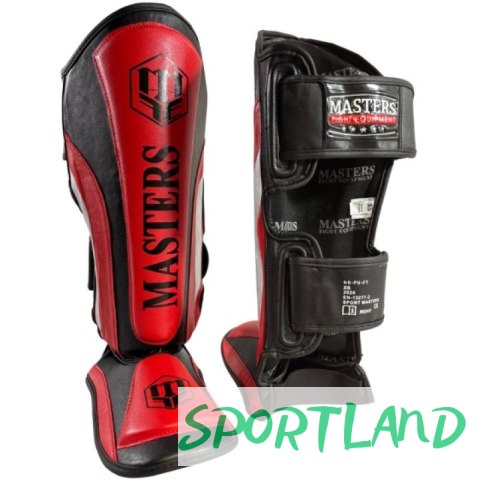 Nagolenniki Masters NS-PU-FT (WAKO APPROVED) 119111-02M czerwony+L Nagolenniki Masters NS-PU-FT (WAKO APPROVED) 119111-02M czerwony+L