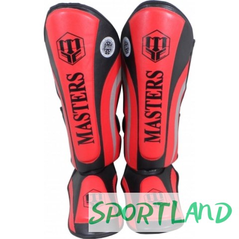 Nagolenniki Masters NS-PU-FT (WAKO APPROVED) 119111-02M czerwony+M Nagolenniki Masters NS-PU-FT (WAKO APPROVED) 119111-02M czerwony+M