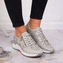 Sneakersy na koturnie Rieker W N4327-80 beżowe 39