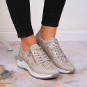 Sneakersy na koturnie Rieker W N4327-80 beżowe 39