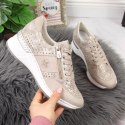 Sneakersy na koturnie Rieker W N4327-80 beżowe 39
