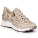 Sneakersy na koturnie Rieker W N4327-80 beżowe 39