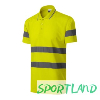Koszulka polo Rimeck HV Runway M MLI-2V997 fluorescencyjny żółty 3XL