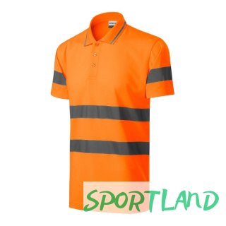 Koszulka polo Rimeck HV Runway M MLI-2V998 fluorescencyjny pomarańczowy M
